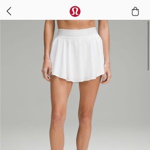 White Lululemon Court Rival High Rise Skirt Size 4 Excellent Condition